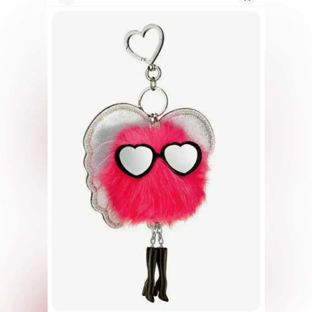 Victoria Secret Key Chain NWOT Pom Pom legs wings cutest
